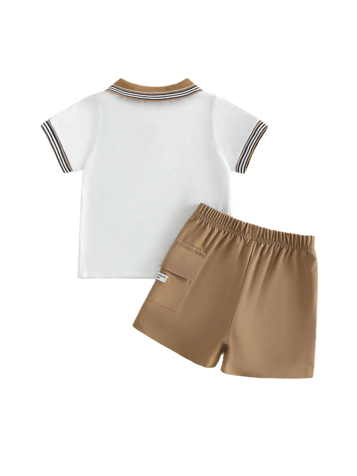 Toddler 2Pcs Baby Boy Summer Outfits Short Sleeve Bear Embroidery T-Shirt + Shorts Set  Clothes