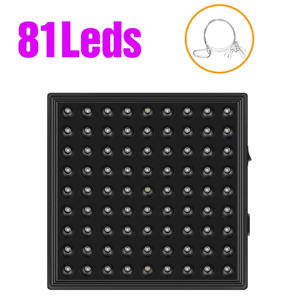 100W 50W LED Full Spectrum Indoor Grow Light Quantum Plate Plant Lamp Greenhouse Flower Succulents Potted Cultivation US/EU Plug