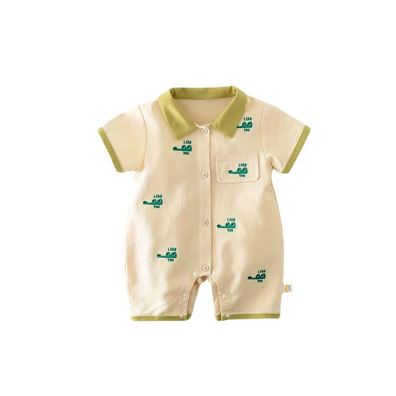 MILANCEL 2024 Baby Summer Clothes Crocodile Boys Romper Cotton Baby Boy Jumpsuit Newborn Clothing