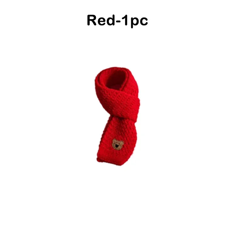 Kids Windproof Scarf Fleece Lined Warm Neck Cover Toddler Winter Scarf Christmas Gift Unisex Baby Outdoor Scarf Korean Cute