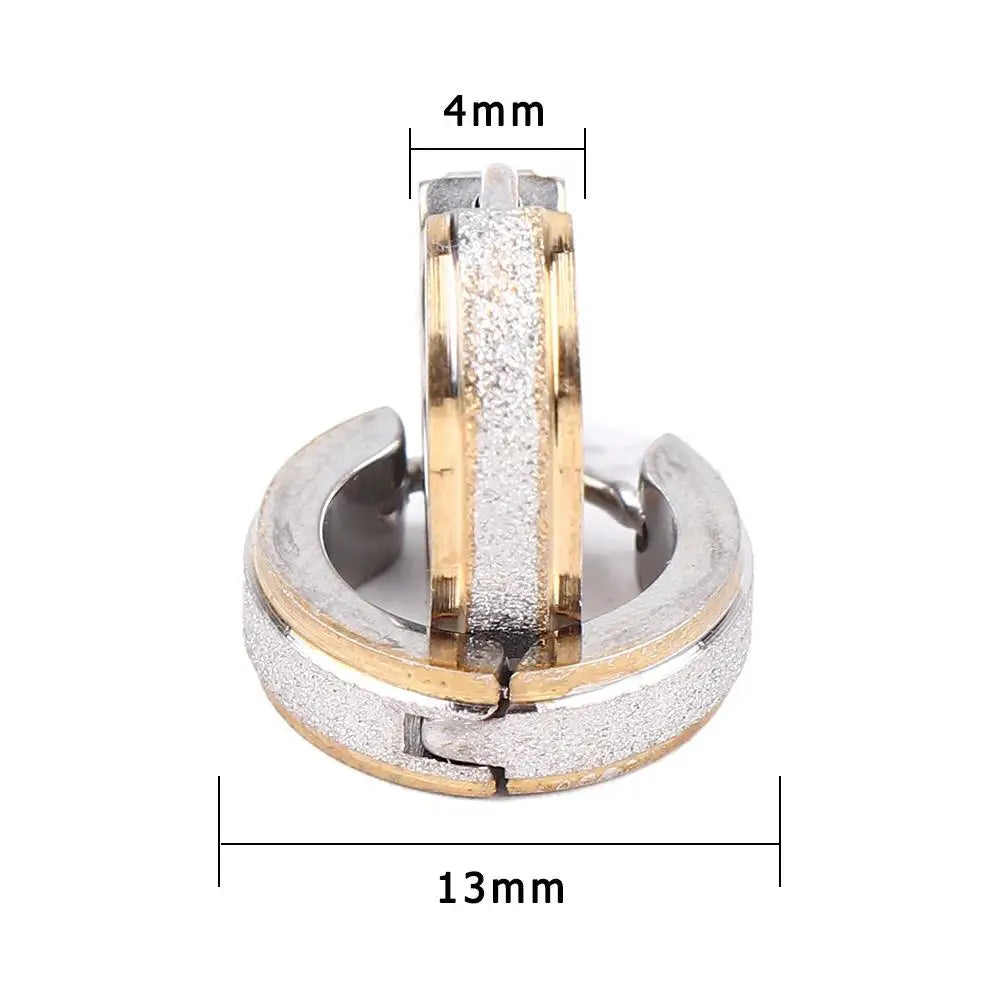 Mens Huggie Fashion Earring Man Jewelry Gold Simple Circle Hoop Earrings Polish