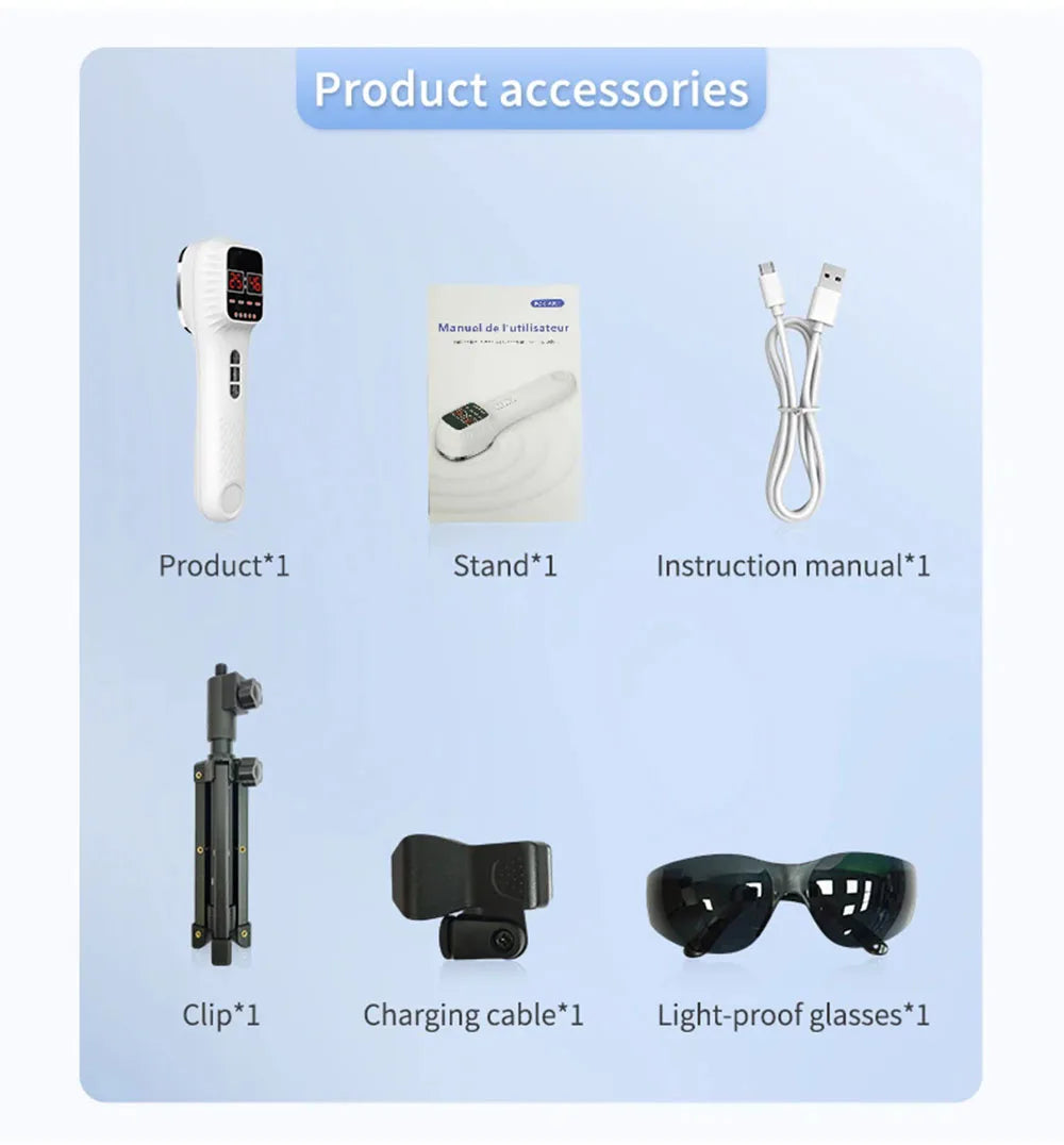 650nm+808nm Handheld Face Body Red Light Infrared Beauty Device Skin Rejuvenation Muscle Joint Body Fatigue Relief Health Care