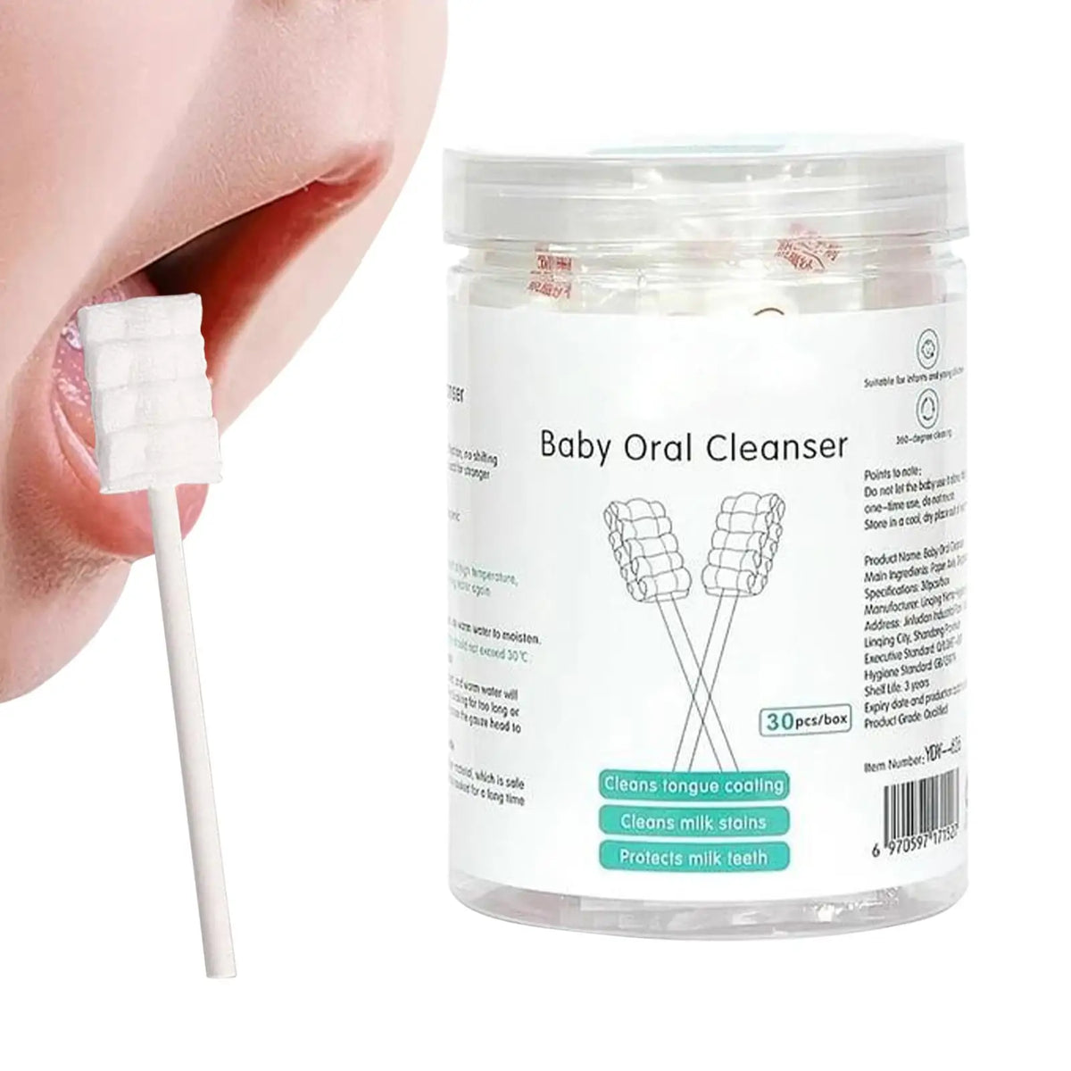 Infant Mouth Cleaner Mouth Teeth Toothbrush Gum Hygienic Care Stick Mouth Care Cleaning Stick for Little Children Grooming