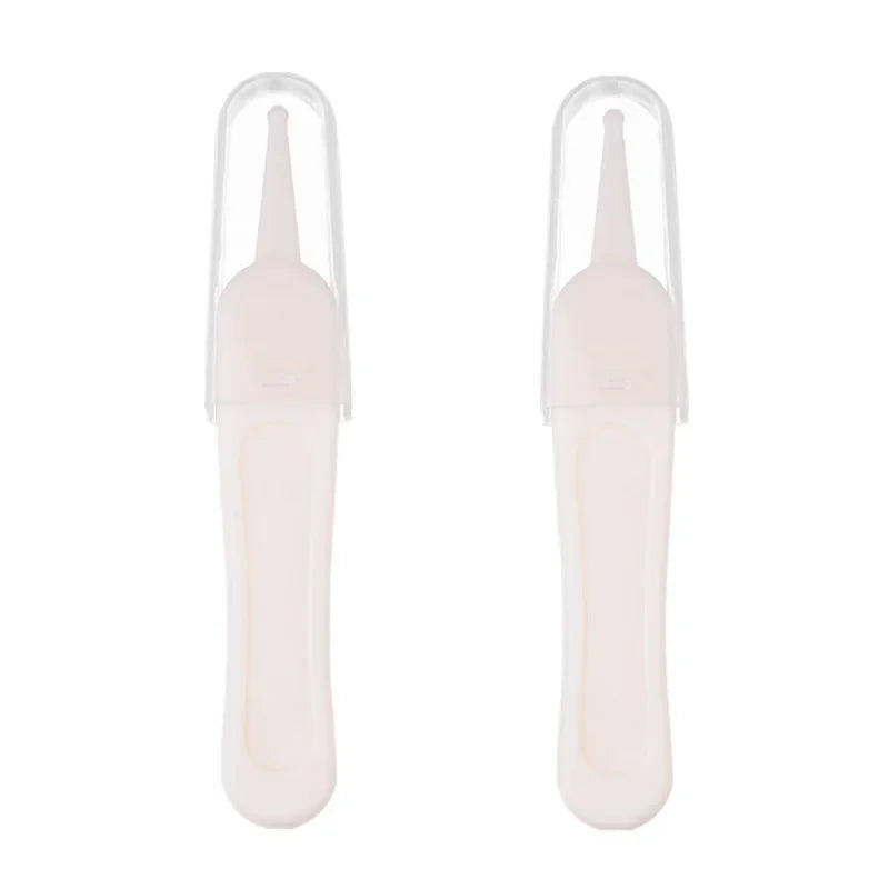 2pcs/lot Safety Obtuse Clean Tweezer for Baby Cleaning Earwax Booger Navel Dirt Tweezer Infant Baby Daily Nursing Care