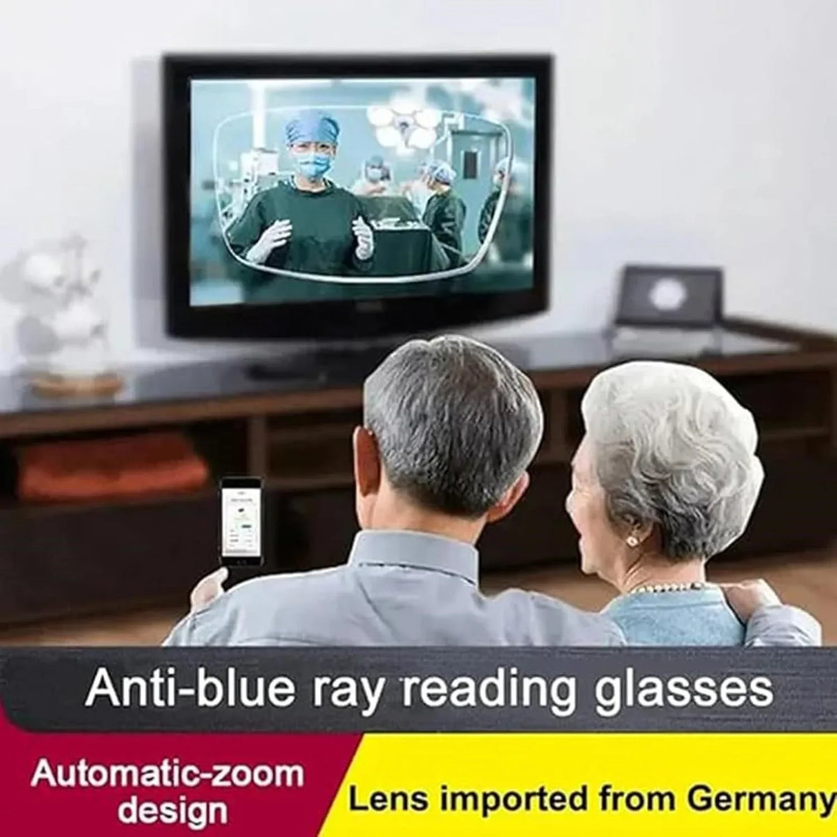Anti Blue Light Reading Glasses HD Photochromic Lightweight Rimless Presbyopic Glasses For Men Women Seniors Business Style New