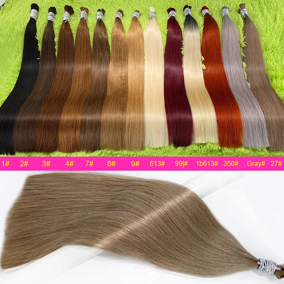 Human Hair Bulk No Weft Virgin Remy Hair Vietnamese Hair Straight Hair Bulk Real Natural Hair No Weft For Braiding Wholesale
