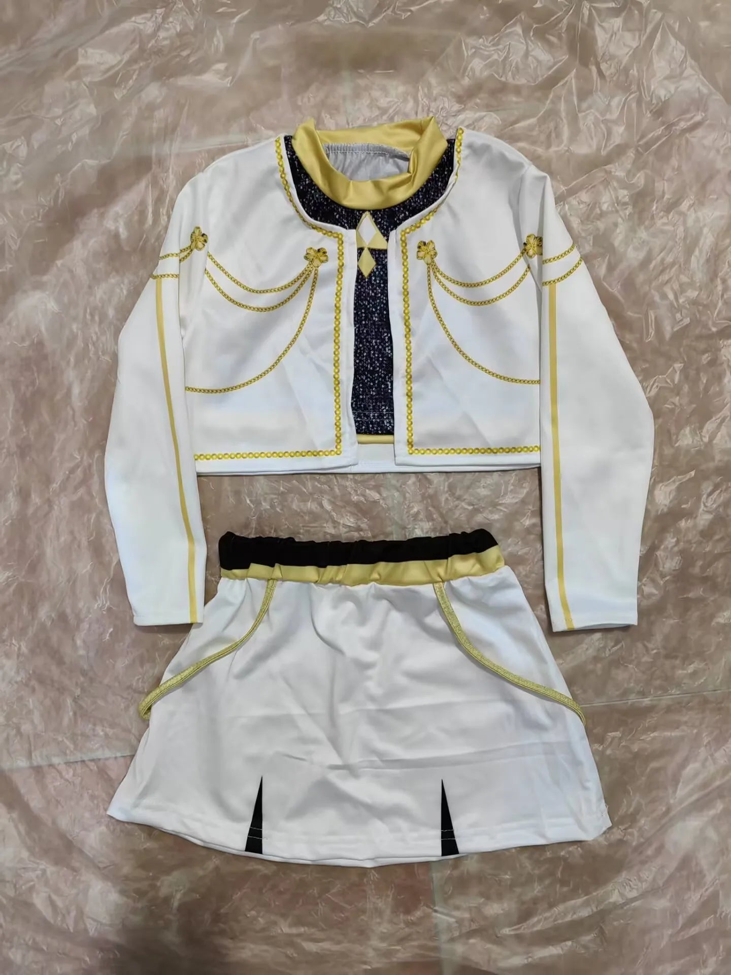 Cool Girl Cosplay Golden Costume Kids 3D Print Idol Group Singing Stage Performance Costume Child Halloween Party Clothes Suit