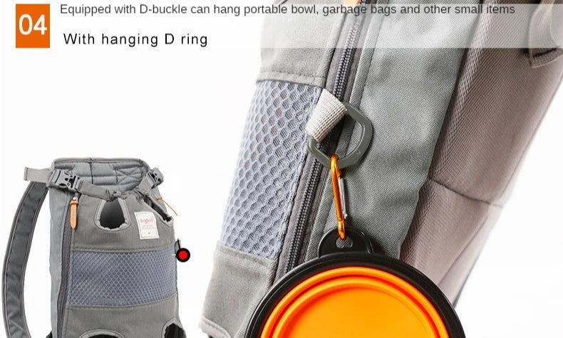 Internet Celebrity Pet Backpack Breathable Canvas Cat Bag Portable Travel  Bag  French Bucket Dog Backpack  Pet Supplies Outdoor