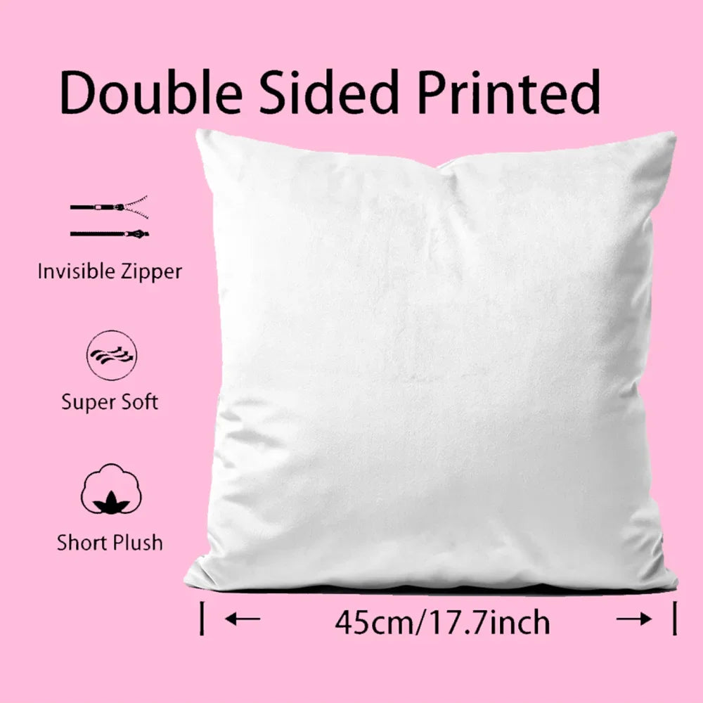 Kpop Handsome Singer K-Kim Do-hoon Cushion Cover Pillowcase Short Plush Invisible zipper Room Sofa Cushion Cover