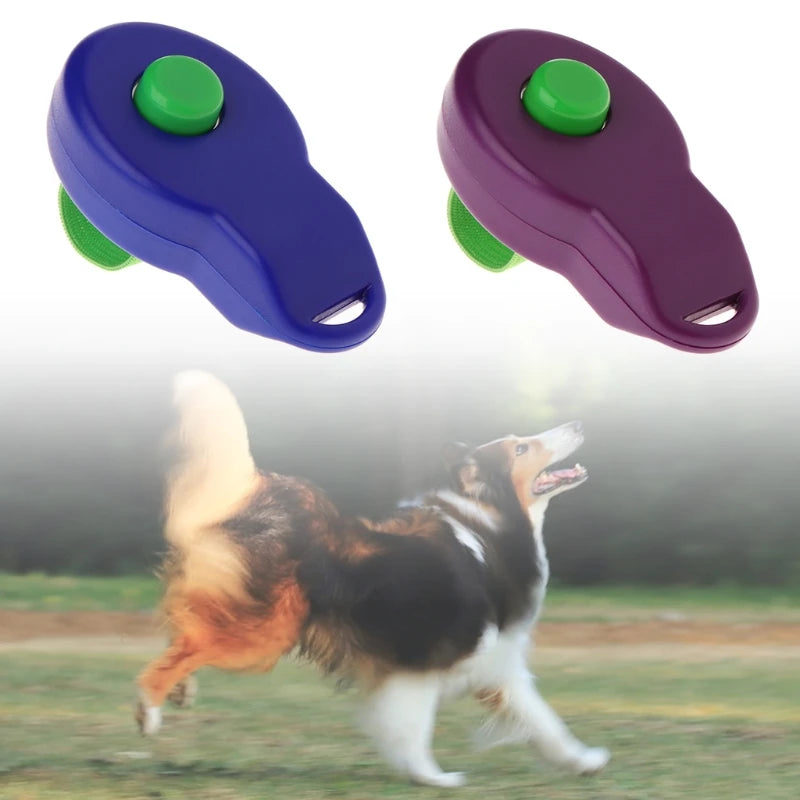Pet Dog Clicker Dog Training Clicker with Elastic Finger Strap Large Button Clicker for Pet Dog for Cat Bird Horse Train