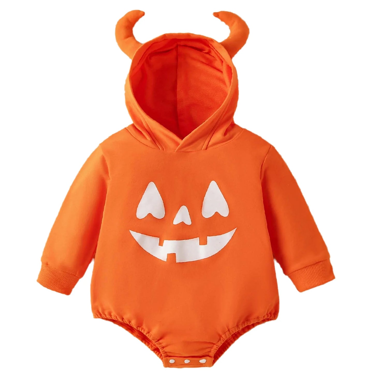 Infant Girls Halloween Theme Party Carnival Pumpkin Ghost Skeleton Cosplay Costume Skull Pumpkin Face Apparition Print Romper