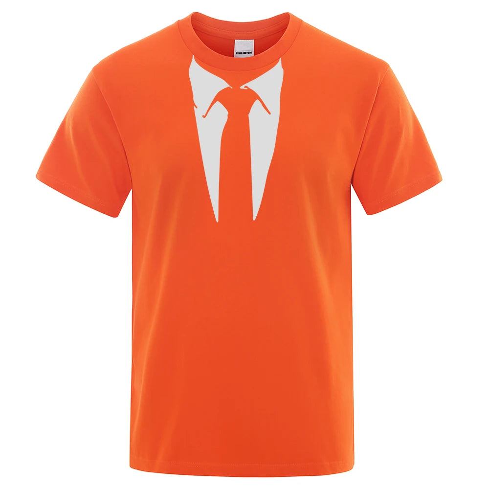 2024 New Summer Men T-shirt Homme Tees Retro Tie Funny T Shirt Man Streetwear Cotten Short Sleeve Top Tees Casual T-Shirts