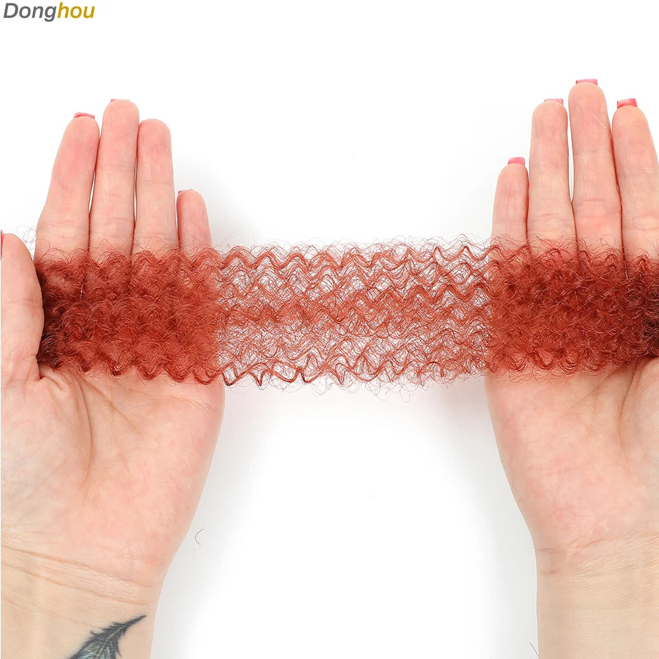 Donghou Ombre Blonde Ginger Afro Twist Hair 350 1B 30 27 613 Bug Colors Springy Twist Braiding Hair for Soft Locs Marley Braids