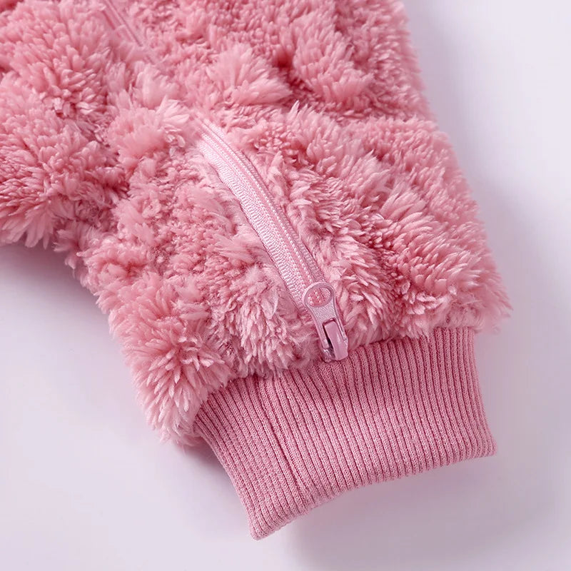0-18 Months Newborn Baby Romper Winter Thicken Flannel Warm Clothes Infant Boy Girl Oneies Pyjamas Kids Cute Hooded Jumpsuits