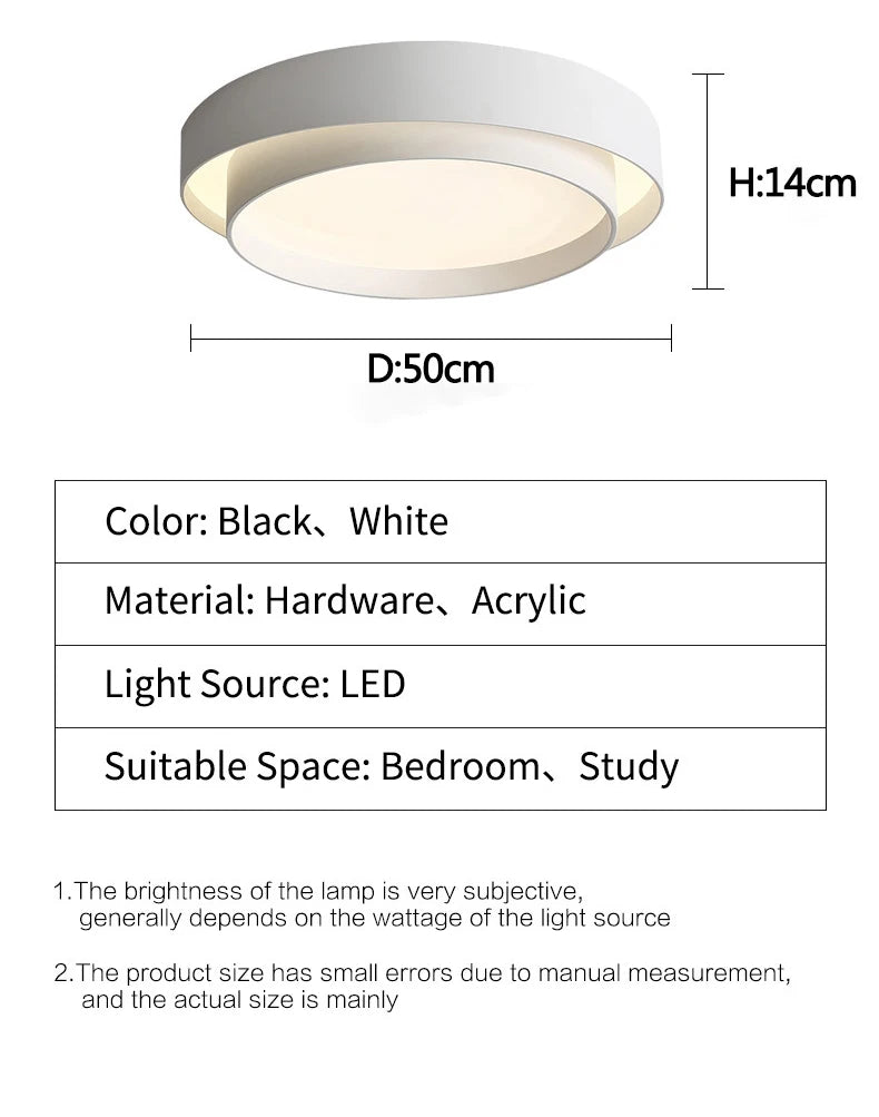 Nordic Bedroom Ceiling Lamp Minimalist Modern Ceiling Light for Living Room Kitchen Study Home Indoor Lighting Decor Fixtures