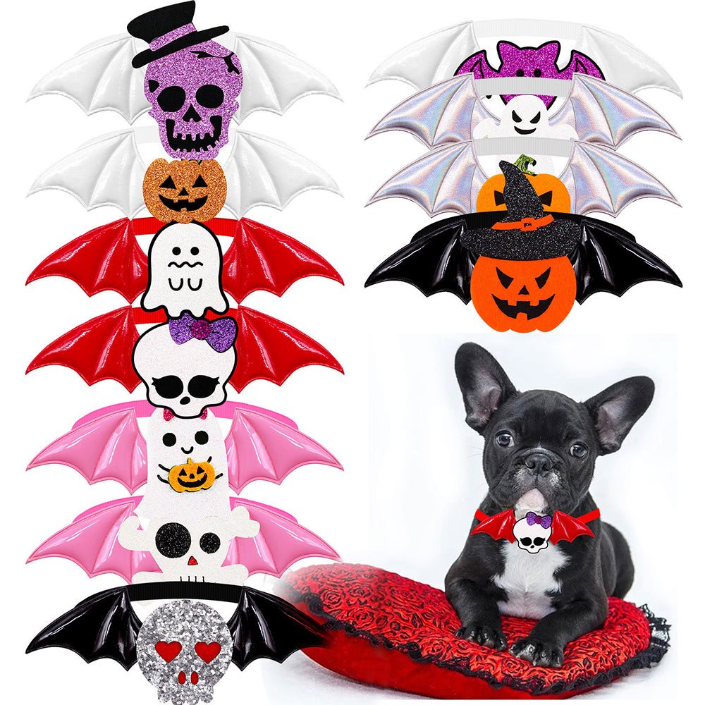 50/100pcs Halloween Dog Bowties Skull For Dogs Bow Tie  Samll Dog Cat Grooming Accessories Dogs Holiday Decoration Supplies