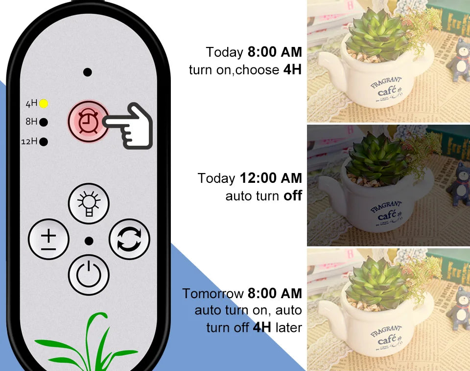 Full Spectrum LED Grow Light USB Plant Fill Lamp 5V Dimmable Timing Auto On/Off Indoor  Seeds Hydroponics Vegs Cultivation Lamps