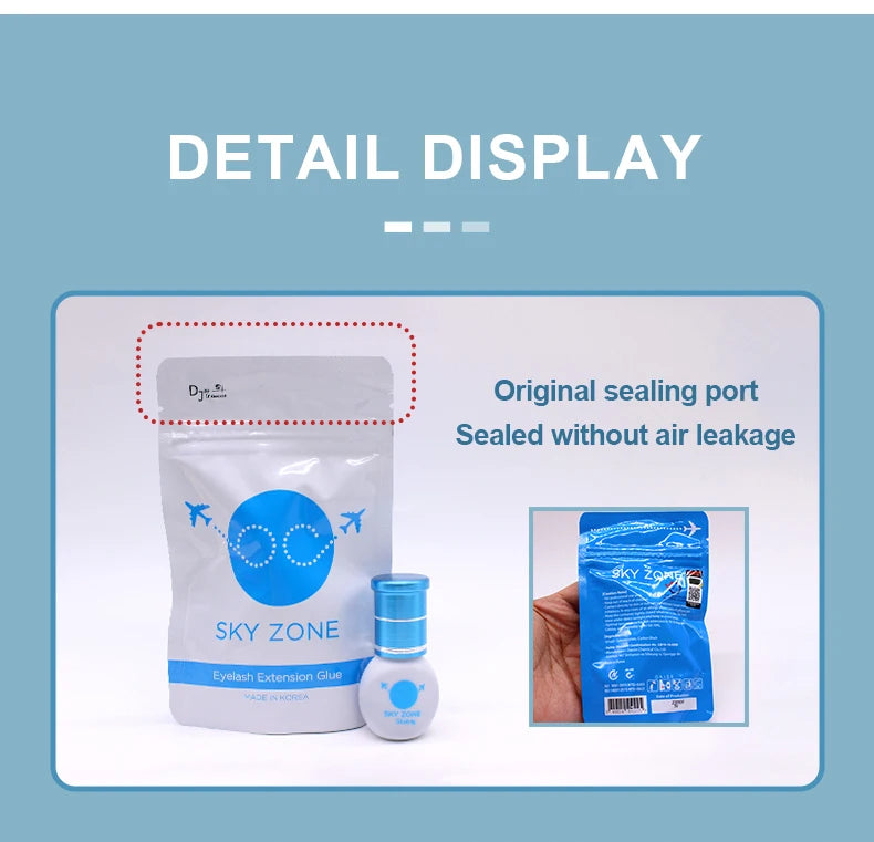 Sky Zone Eyelash Extensions Glue 5g Professional Korea Sky False Lash Glue with Sealed Bag Makeup Tools Shop Supplies