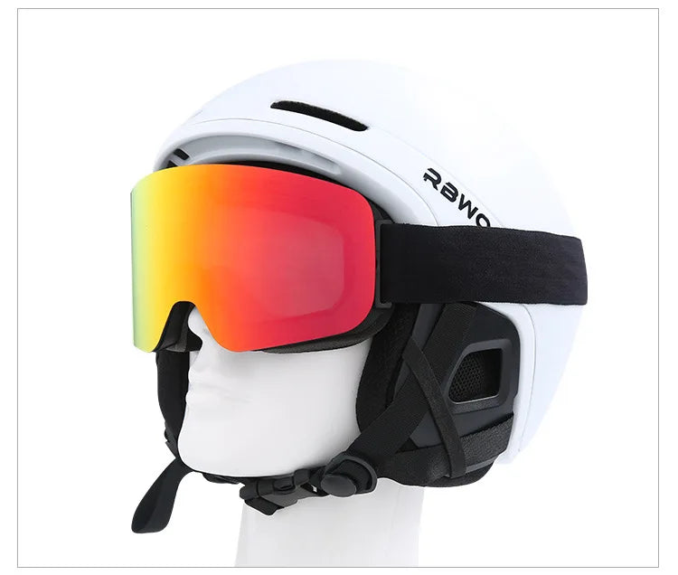 Adult Ski Snowboard Goggles Unisex Double Anti-Fog UV400 Cylindrical Lens Skiing Eyewear Mask Snow Protection over Glasses