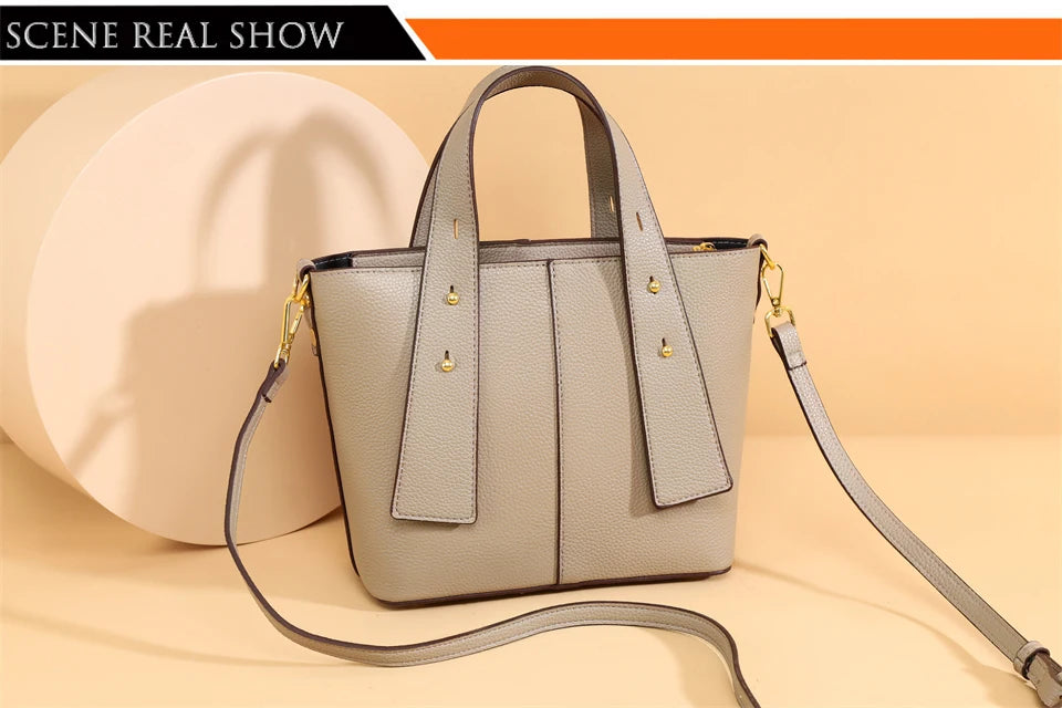 100% Genuine Leather Handbags for Women Fashion Small Shoulder Bag Ladies Cowhide Crossbody Bag Luxury Messenger Bags Designer