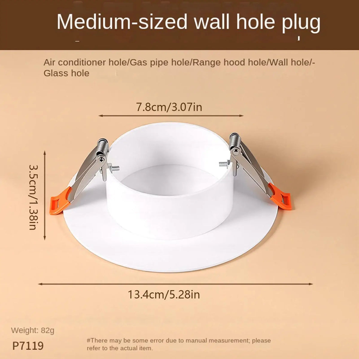 Ceiling Hole Cover Plate 1PC Decorative Round Panel Buckle Design Wall Mounted Hole Repair for Home Kitchen Living Room