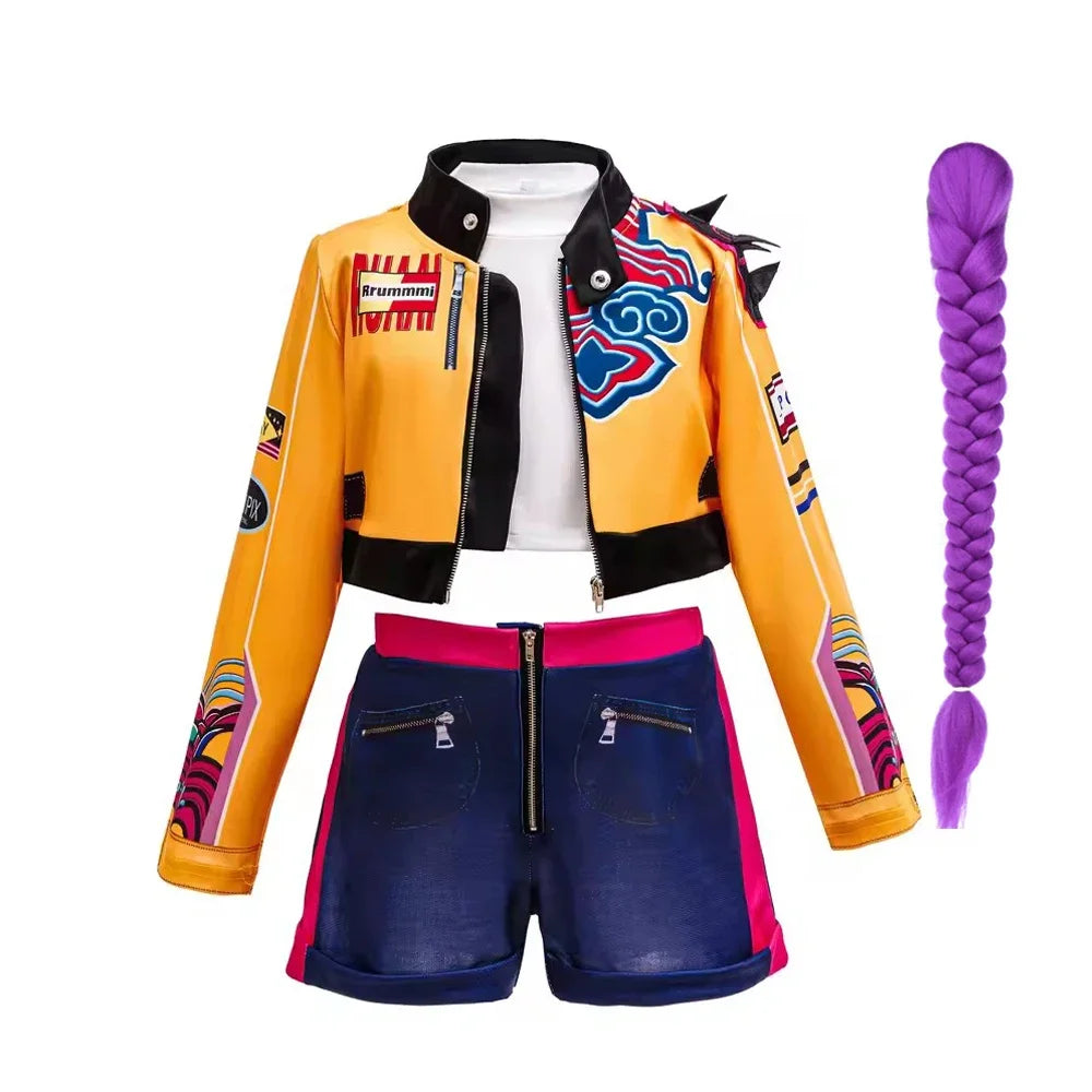 Girls Costume Cosplay Idol Group Kids Stage Outfit Halloween Costumes with Accessories