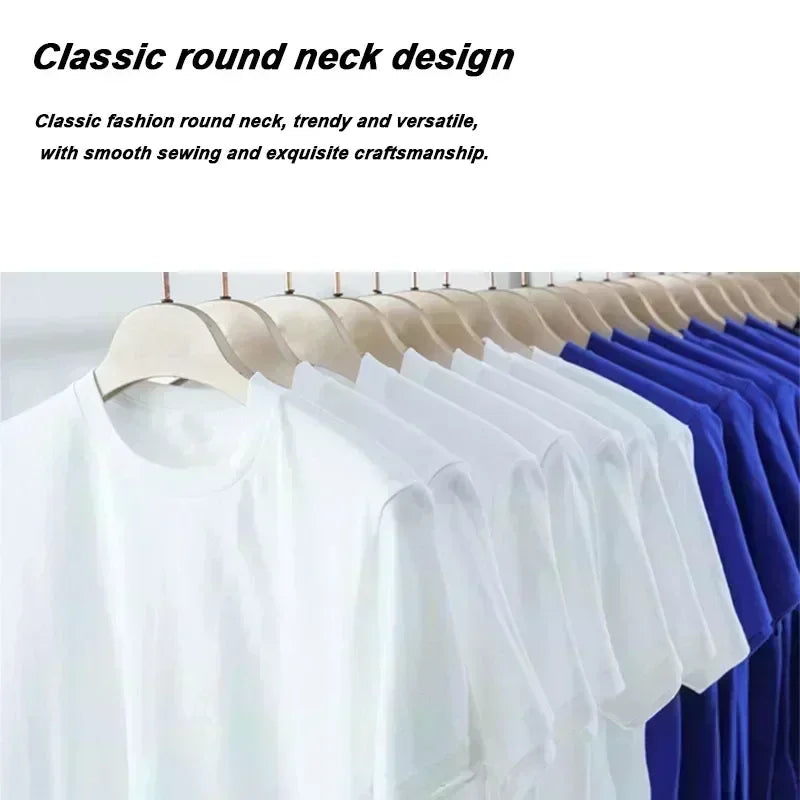 Custom logo Cotton Short Sleeve Solid Color O-neck Men T-shirt Tops Tee Customized Print Your Own Design Printed Unisex Tshirt