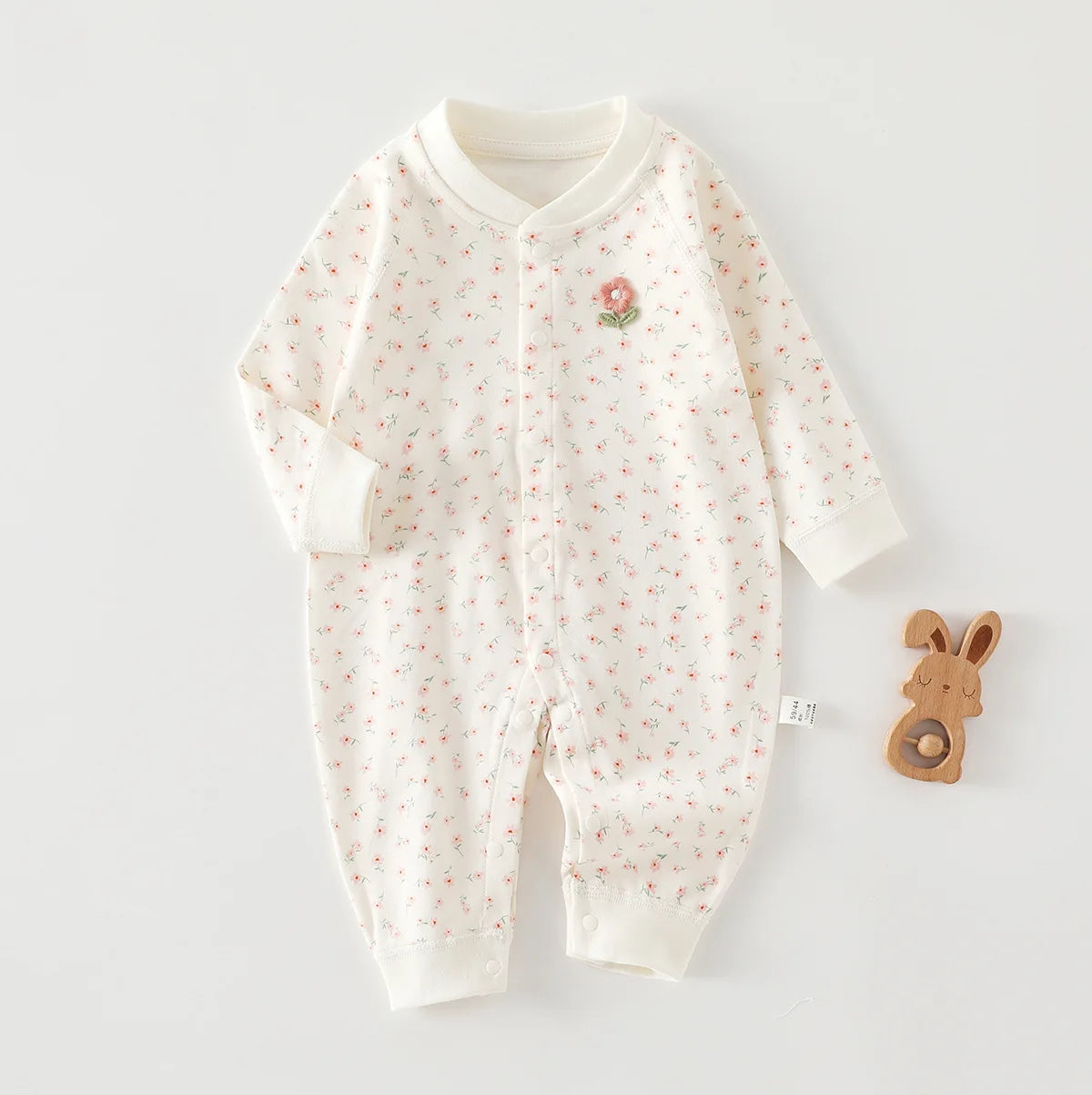 Infant Long-Sleeved Romper Suit Spring/Autumn Pure Cotton Garment Newborn Baby Bodysuit Unisex Baby All-Season Crawling Suit