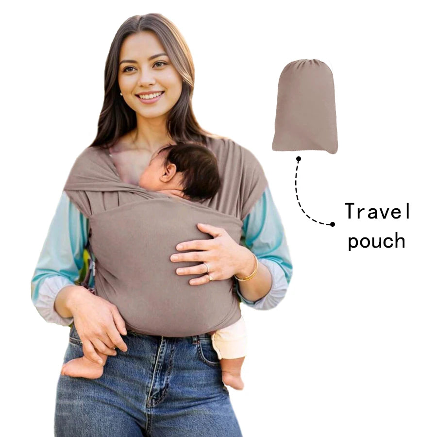 Baby carrier front-carrying multi-functional sleeping, breastfeeding, outing device to free hands knitted fabric