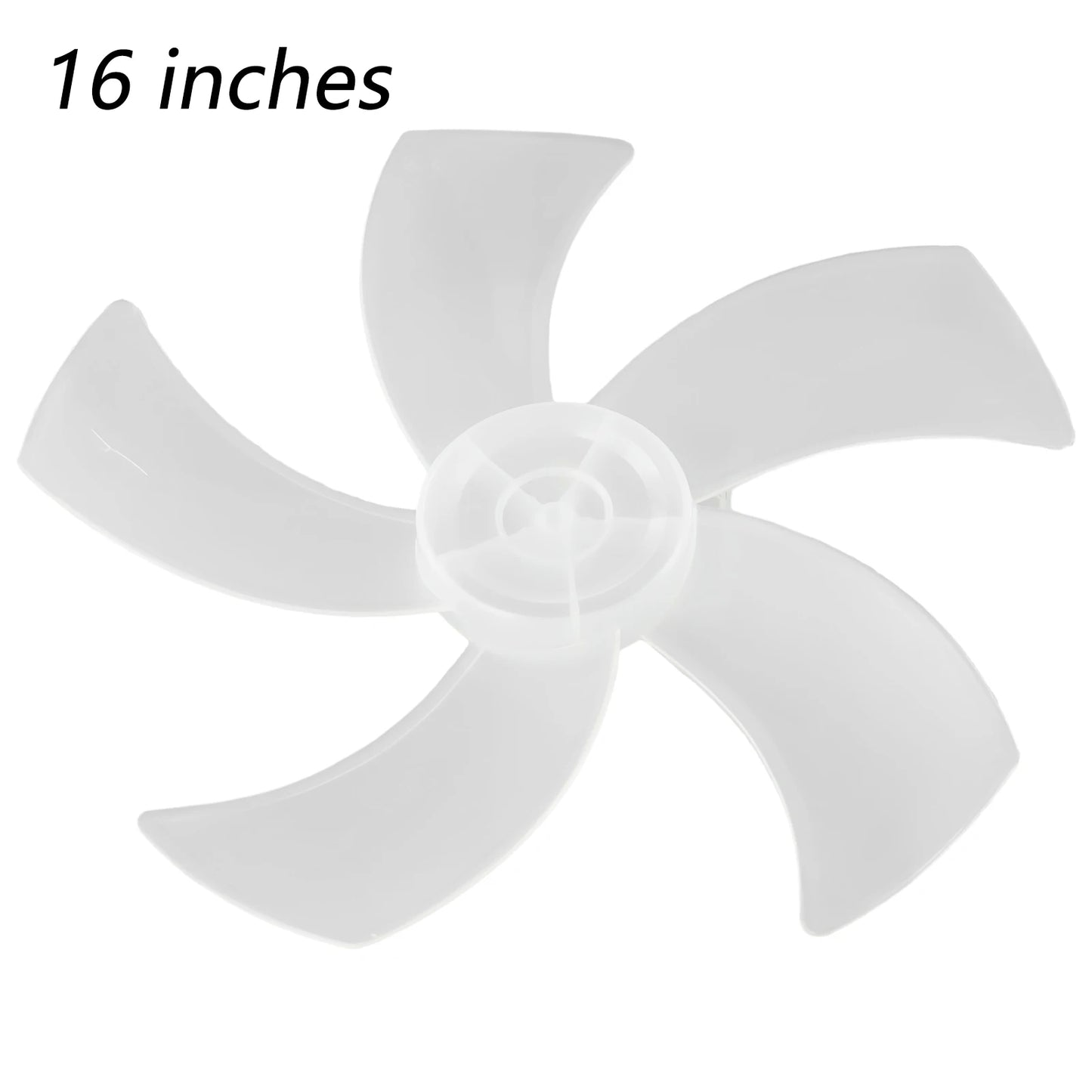 16 Inch Five Leaf Replacement Fan Blade With Nut Cover For Stand Fans And Desk Fans Plastic Material For Household Use