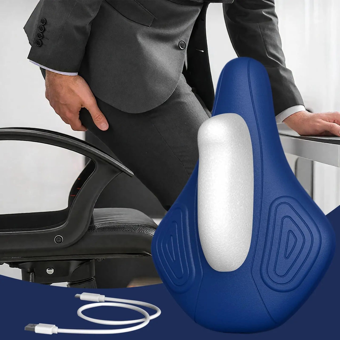 Pelvic Floor Muscle Trainer 4-Mode Massage Repair Cushion USB Rechargeable Electric Sphincter Bladder Exerciser for Men Women