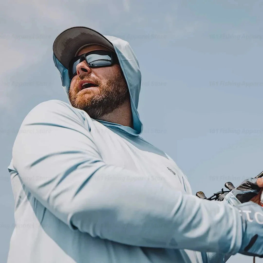 Custom Personalization Men Hood Fishing Shirt long sleeve fishing t shirt uv protection Fishing Apparel