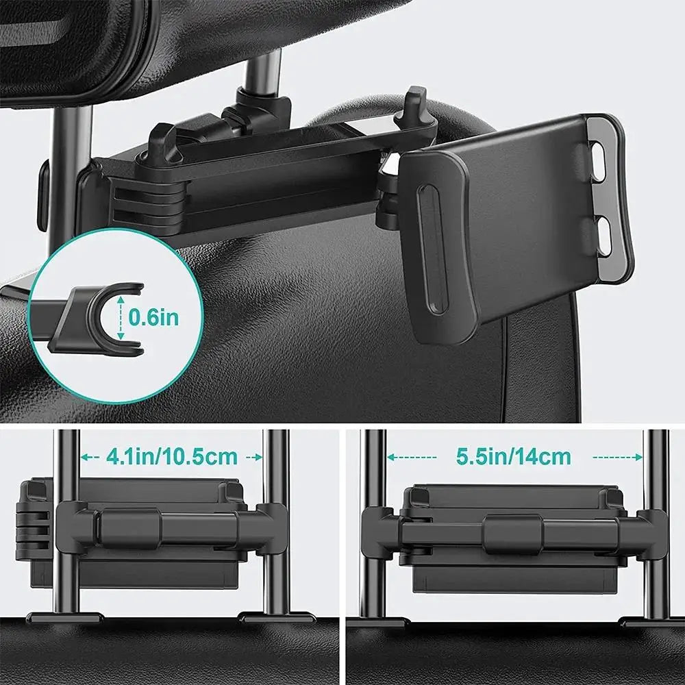 Universal Telescopic Mobile Phone Stand 360 Degree Rotation Tablet Holder Car Back Seat Headrest Bracket For iPad iPhone Huawei