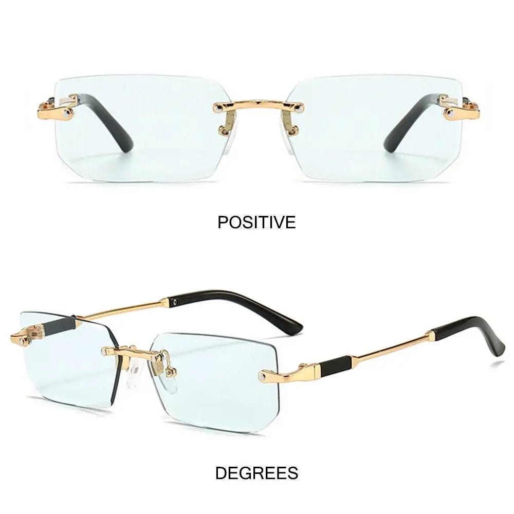 Rimless Sunglasses Rectangle Fashion Popular Women Men Shades Small Square Sun Glasses For Female male Summer Traveling Oculos