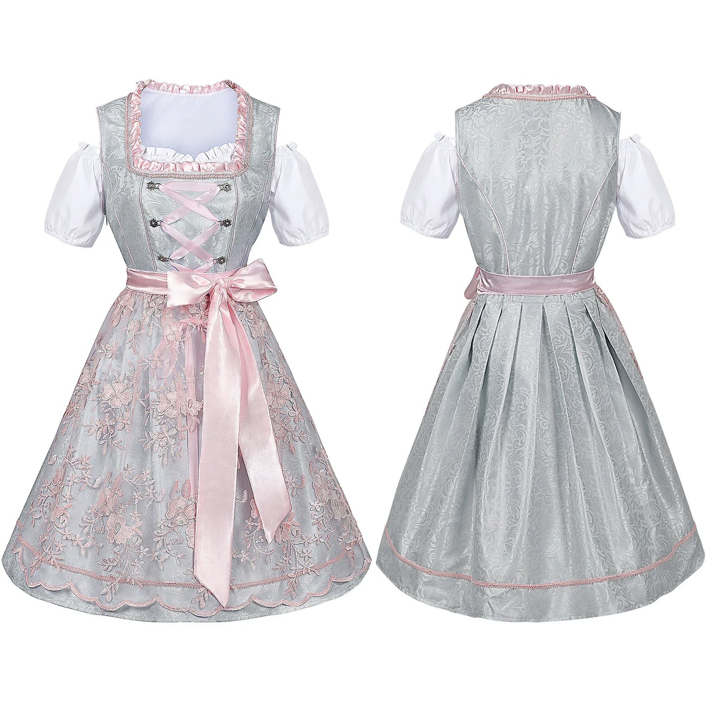 Halloween Carnival Cosplay Costume German Oktoberfest Maid Dress Woman Bavarian Traditional Embroidery Outfits Performance Girl