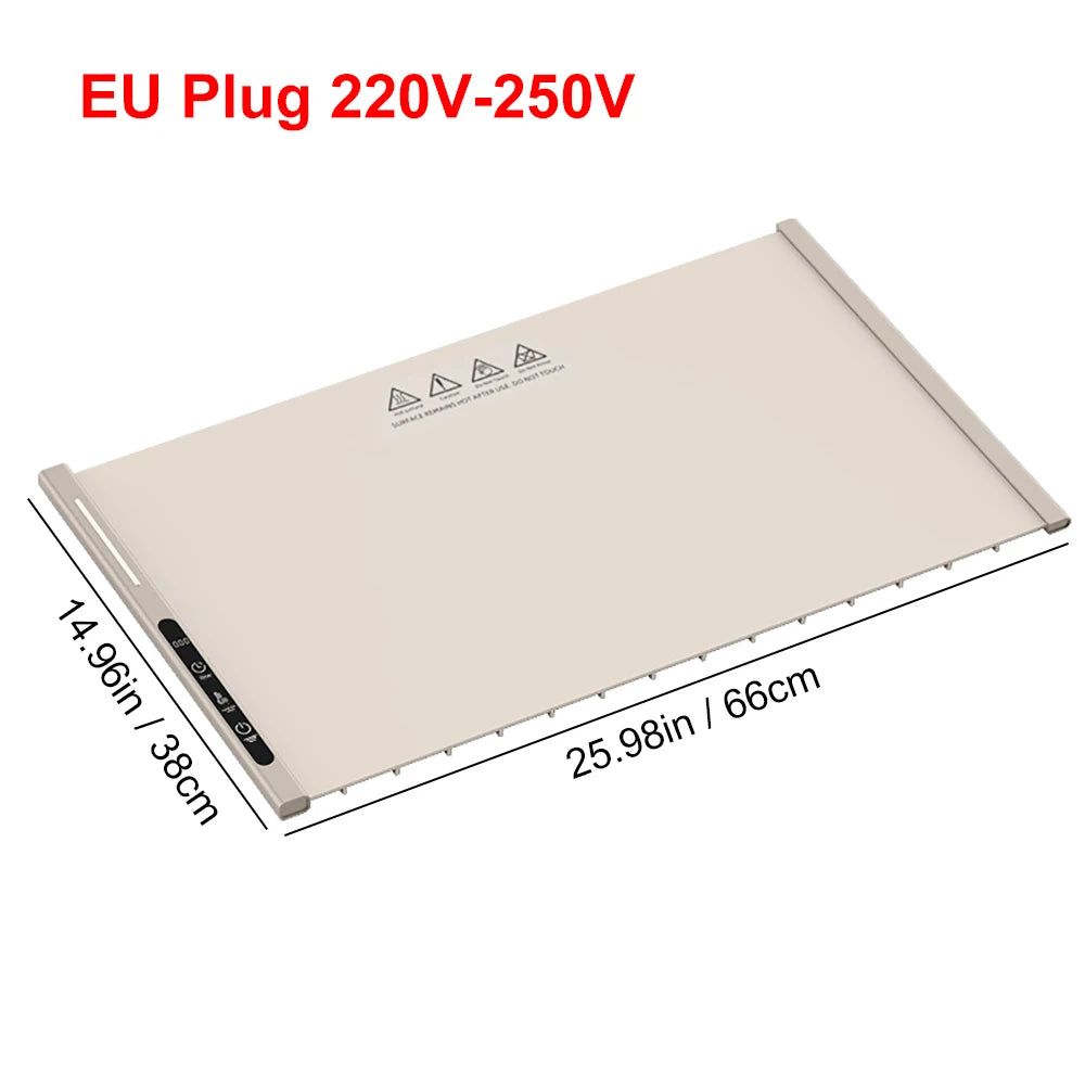Electric Heating Plate Silicone Dining Table Food Warmer Mat Fast Warming Food Coffee Heater Tray Foldable Food Warming Plate