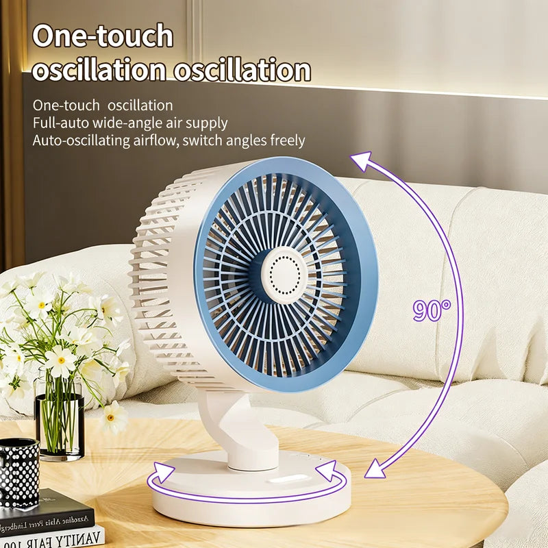 2 In 1 Desktop Wall Mount Air Circulator Fan, Quiet Oscillating Cooling Fan With Remote Control For Bedroom Office