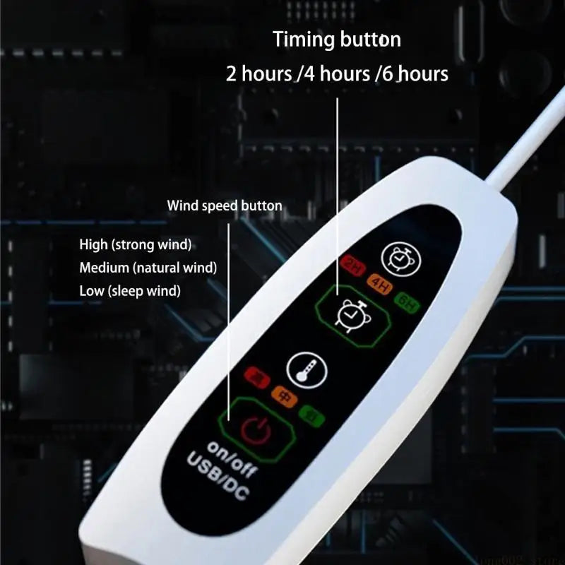 D0AB USB Powered Mini Fan Remote Controlled Electric Fan for Office and Dormitory Use