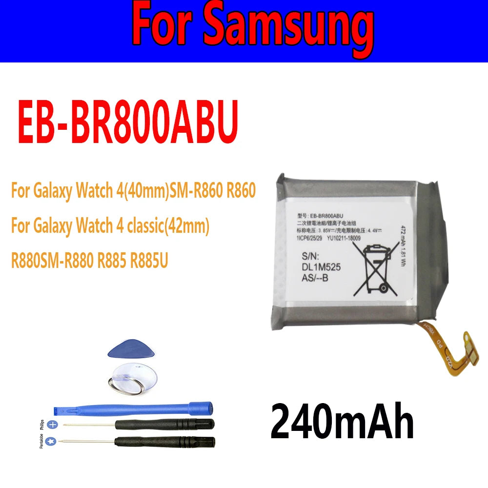 EB-BR880ABY BR890ABY  For Galaxy Watch 4 40mm/42mm R860 R860R865U For Galaxy Watch 4 44mm/46mm R870 SM-R875U+tools
