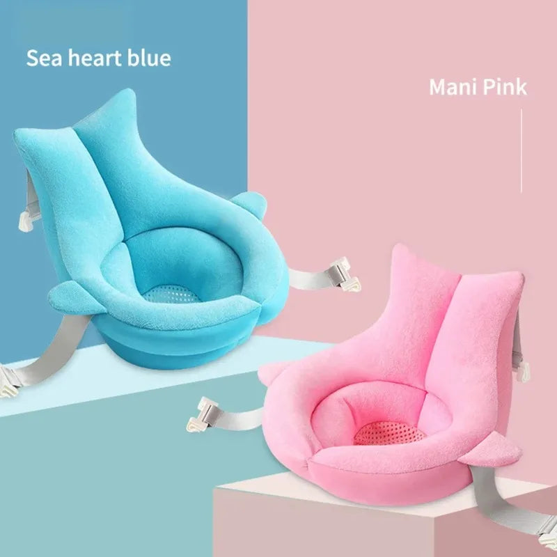 Newborn Bath Cushion Seat Anti Slip Floating Infant Bathtub Pad Portable Infant Bath Support Pad for Less Than 10kg Babies