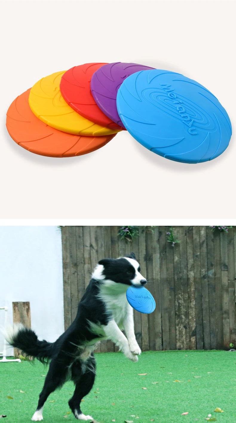 Dog Flying Saucer Interactive Funny Pet Cat Toy Dog Game Flying Discs Resistant Chew Puppy Training  Pet Dog Supplies