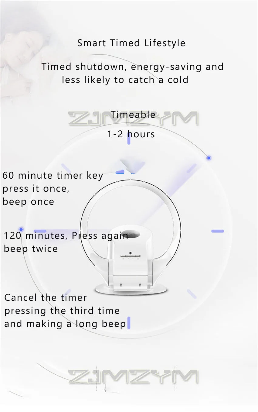 Bladeless Fan Muted Home Intelligent Wall Mounted Shaking Head Fan Floor Fan Remote Control Electric Fan Circulation Fan 220V