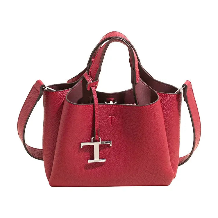 Unique High-End Leather Diaper Bag: Elegant Crossbody Messenger Bag For Women With Vintage Designer Look And Large Capacity