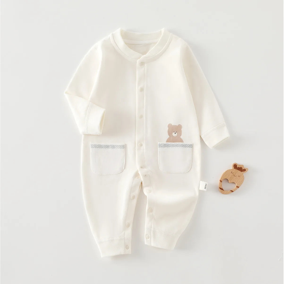 Infant Long-Sleeved Romper Suit Spring/Autumn Pure Cotton Garment Newborn Baby Bodysuit Unisex Baby All-Season Crawling Suit