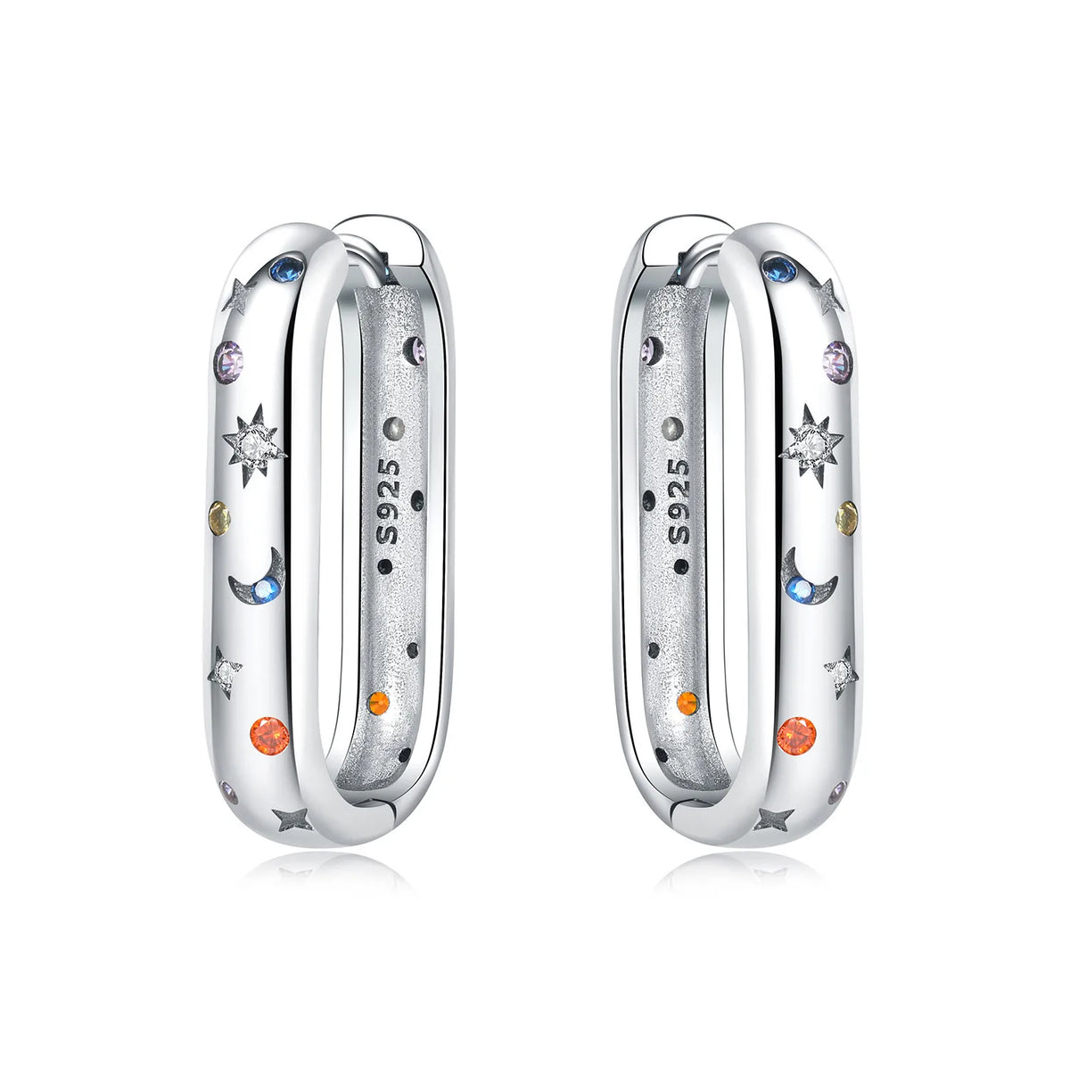925 Sterling Silver Needle Iris Flower Hoop Earrings for Women Original Elegant Versatile Jewelry Birthday Party Fine Gift 2026