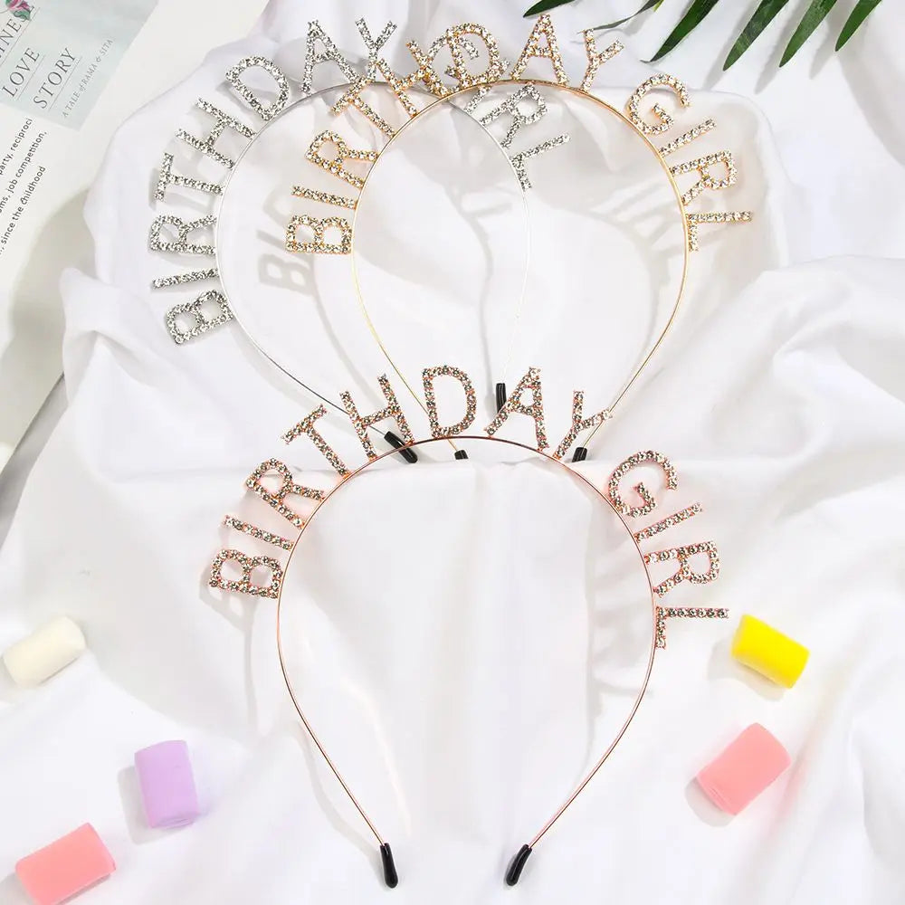 Fashion Metal Alloy Women Hair Hoop Birthday Girl Headband Birthday Party Tiara Princess Crown