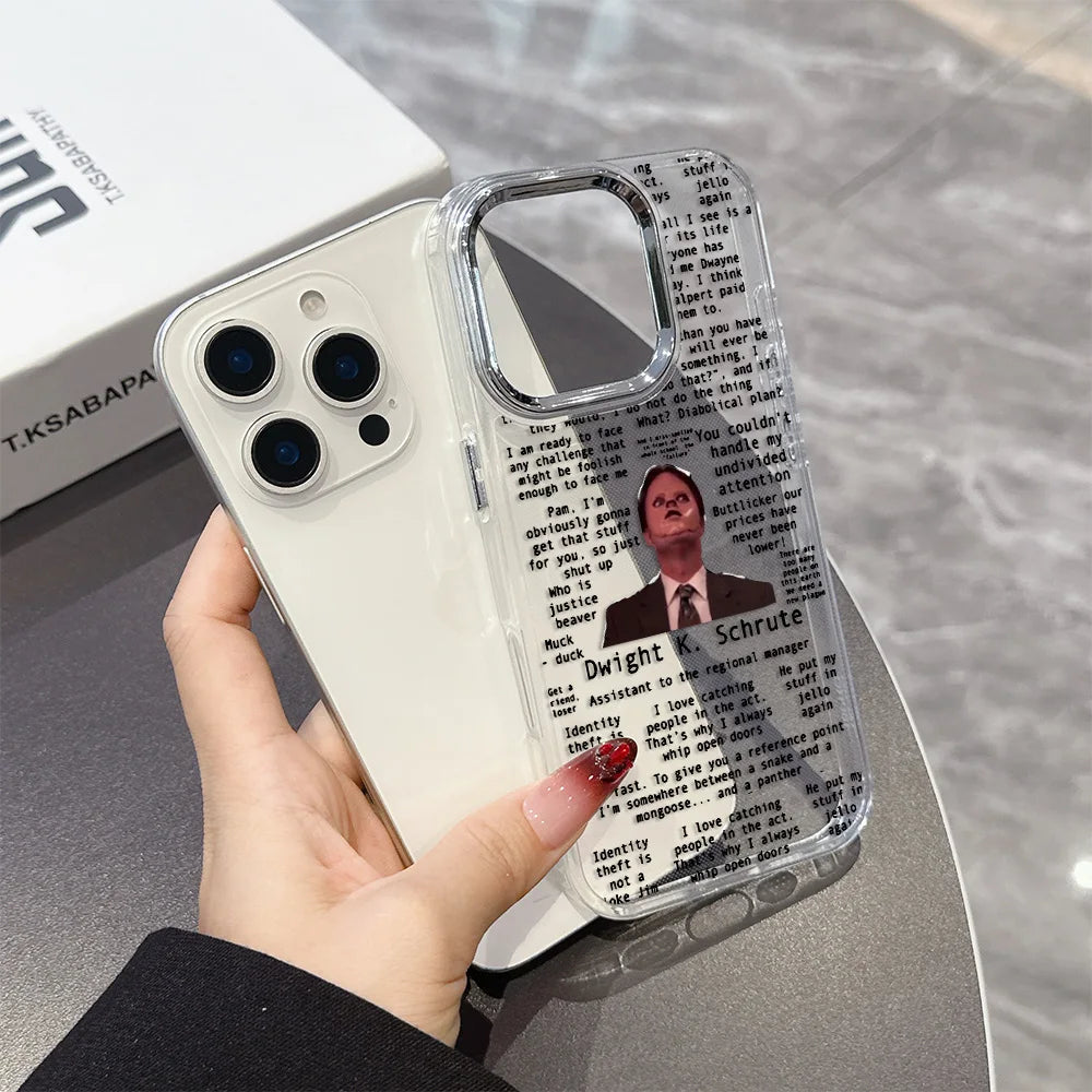 The office Tv Show Hot  Phone Case For iPhone 17 16e 16 15 14 13 12 11 mini Pro Max X XR XSMAX 8 Air Plus Transparent Soft Cover