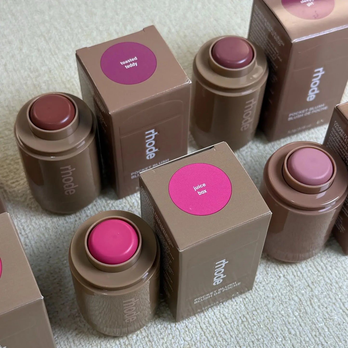 Rhode Skin Pocket Blush Stick Lip Cheek Hydrating Stick Natural Rouge Powder Blusher Cream Lipstick Cheek Teacup Candy Color