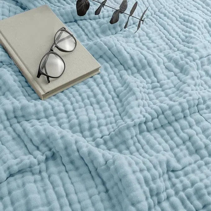 Double Layer Gauze Fabric 100% Cotton Crepe Sewing Fabric Soft For DIY Baby Dress Muslin Throw Blanket Bath Towel Napkin Cloth