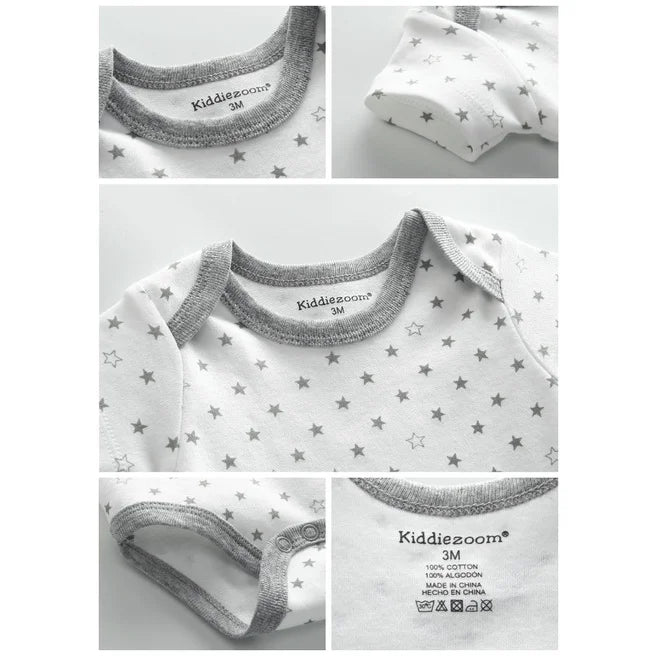 24Pieces Newborn Baby Rompers+Pants+Mittens+Hats+Socks Set 100%cotton Print Unisex Baby Girl Boy Clothes Sets